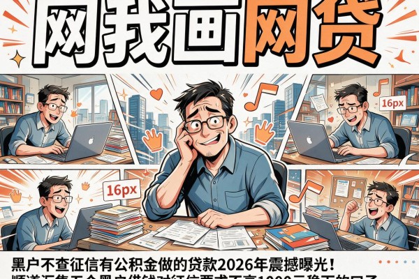 黑户不查征信有公积金做的贷款2026年震撼曝光!顺道汇集五个黑户借钱对征信要求不高1000元稳下的口子