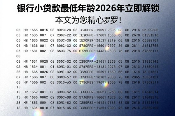 银行小额贷款最低年龄2026年立即解锁!本文为您精心搜罗!