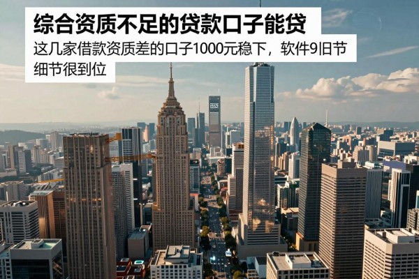 综合资质不足的贷款口子能贷,这几家借款资质差的口子1000元稳下软件细节很到位
