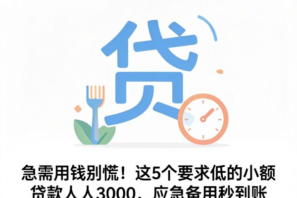 急需用钱别慌！这5个要求低的小额贷款人人3000，应急备用秒到账