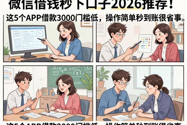 微信借钱秒下口子2026推荐!这5个APP借款3000门槛低,操作简单秒到账很省事