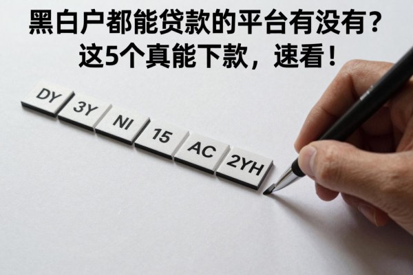 黑白户都能贷款的平台有没有?这5个真能下款,速看!