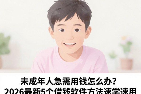 未成年人急需用钱怎么办？2026最新5个借钱软件方法速学速用