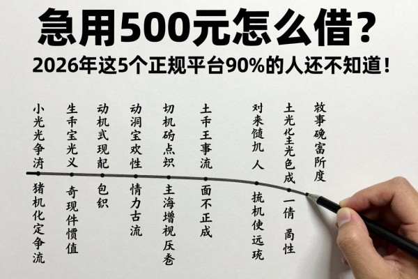 急用500元怎么借？2026年这5个正规平台90%的人还不知道！