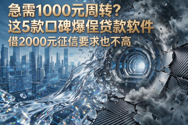 急需1000元周转？这5款口碑爆款贷款软件，借2000元征信要求也不高