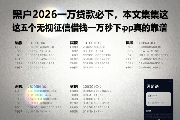 黑户2026一万贷款必下,本文汇集这五个无视征信借钱一万秒下app真的靠谱