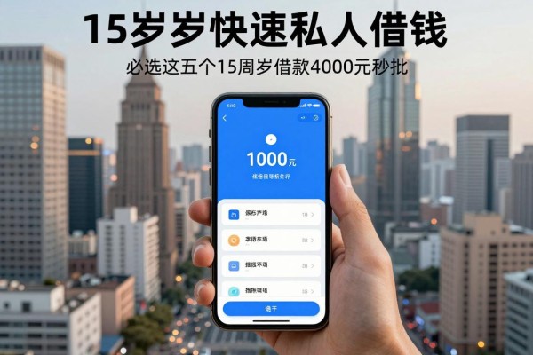 15周岁快速私人借钱，必选​这五个15周岁借款4000元秒批的软件
