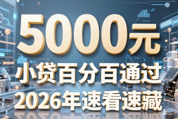 5000元小贷百分百通过,2026年速看速藏这5个借款1000元对资质要求不高口子