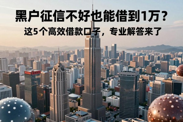黑户征信不好也能借到1万?这5个高效借款口子,专业解答来了!