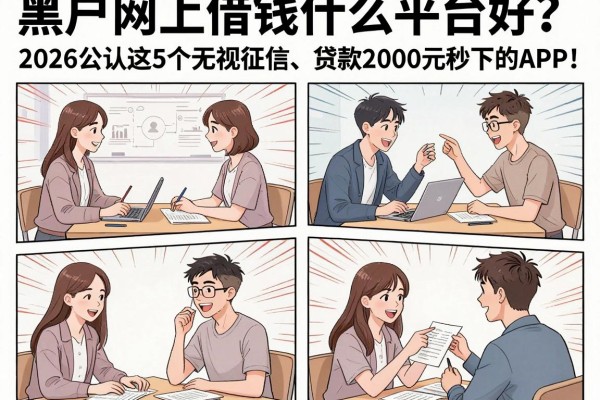 黑户网上借钱什么平台好?2026公认这5个无视征信、贷款2000元秒下的APP