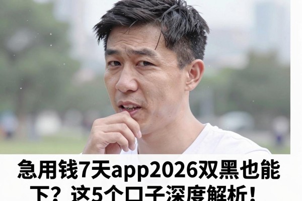 急用钱7天app2026双黑也能下?这5个口子深度解析!