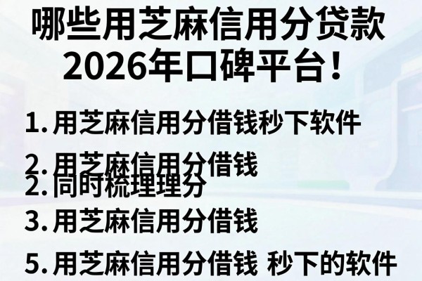哪些用芝麻信用分贷款的2026年口碑平台!同时梳理5个用芝麻信用分借钱秒下的软件