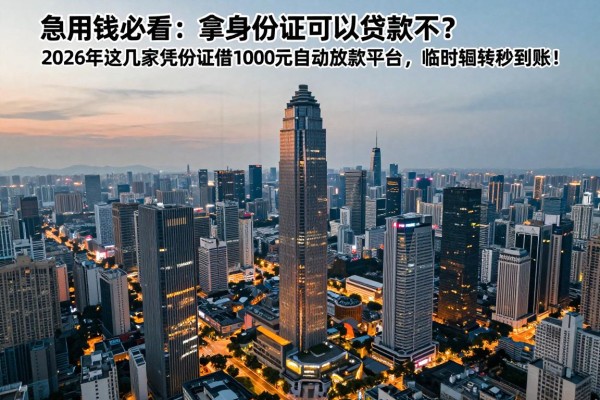 急用钱必看：拿身份证可以贷款不？2026年这几家凭身份证借1000元自动放款平台，临时周转秒到账！