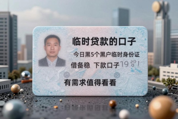 黑户临时身份证贷款的口子,今日整理这5个黑户临时身份证借钱稳下款口子有需求值得看看