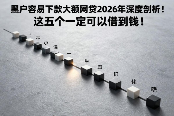 黑户容易下款大额网贷2026年深度剖析!这五个一定可以借到钱!