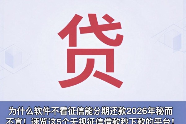 什么软件不看征信能分期还款2026年秘而不宣!速览这5个无视征信借款秒下款的平台