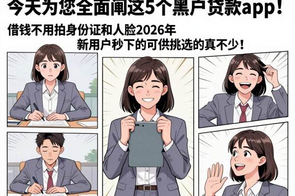 借钱不用拍身份证和人脸2026年新用户秒下的可供挑选的真不少!,今天为您全面阐释这5个黑户贷款app!