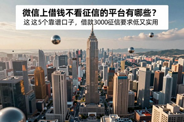 微信上借钱不看征信的平台有哪些?2026这5个靠谱口子,借款3000征信要求低又实用