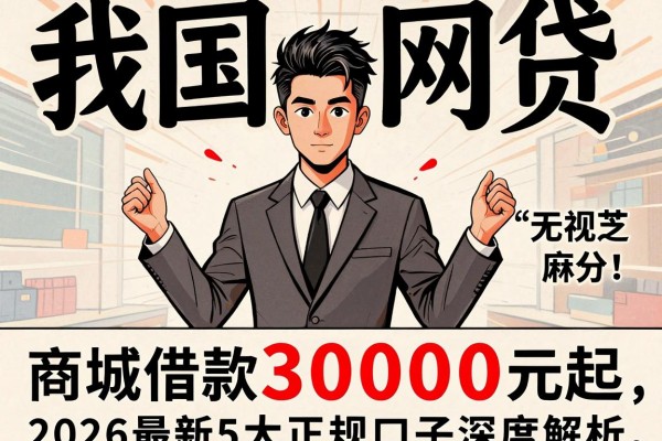 无视芝麻分!商城借款30000元起,2026最新5大正规口子深度解析