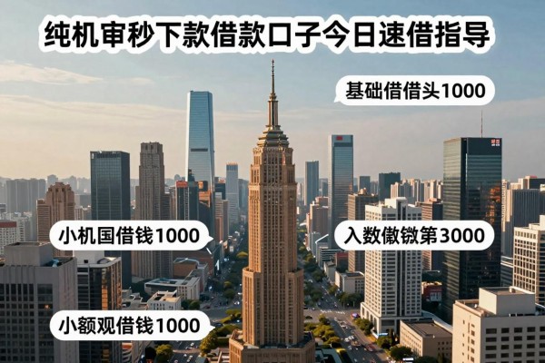 纯机审秒下款借款口子今日速借指导!陈列5个小额借钱1000到3000
