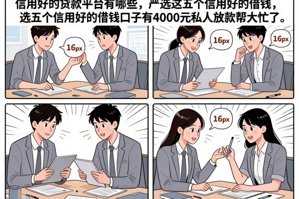 信用好的贷款平台有哪些,严选这五个信用好的借钱口子有4000元私人放款帮大忙了