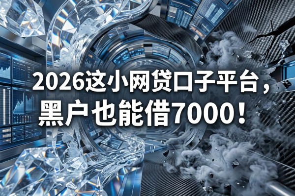 征信黑、征信不好、征信烂?2026这5个小网贷口子平台,黑户也能借7000!