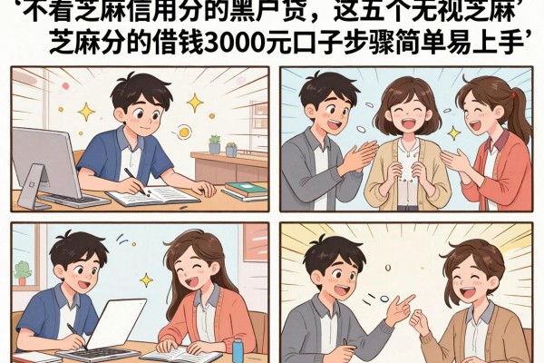 不看芝麻信用分的黑户贷,这五个无视芝麻分的借钱3000元口子步骤简单易上手