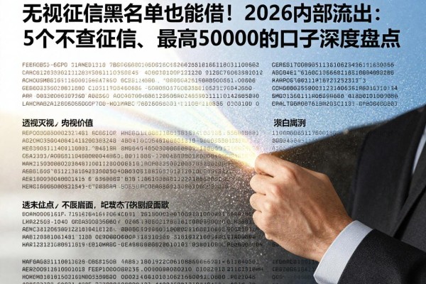 无视征信黑名单也能借!2026内部流出:5个不查征信、最高50000的口子深度盘点