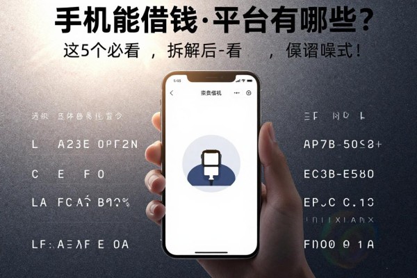 手机能借钱的平台有哪些?这5个必看,拆解后一目了然!