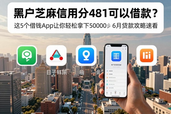 黑户芝麻信用分481可以借款?这5个借钱App让你轻松拿下50000,6月贷款攻略速看