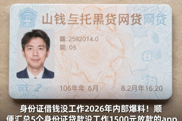 身份证借钱没工作2026年内部爆料！顺便汇总5个身份证贷款没工作1500元放款的app
