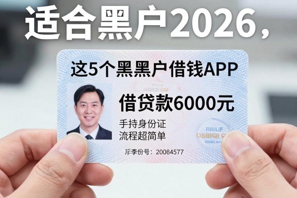 适合黑户2026手持身份证借贷款6000元,这5个黑户借钱APP流程超简单