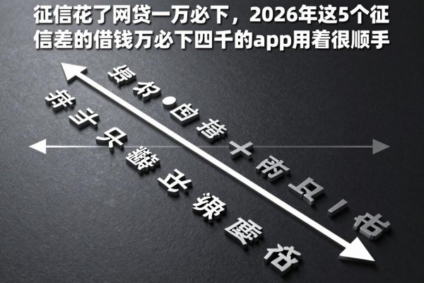 征信花了网贷一万必下,2026年这5个征信差的借钱一万必下四千的app用着很顺手