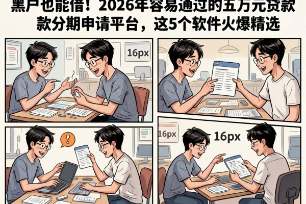 黑户也能借！2026年容易通过的五万元贷款分期申请平台，这5个软件火爆精选