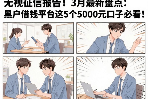 无视征信报告!3月最新盘点:黑户借钱平台这5个5000元口子必看