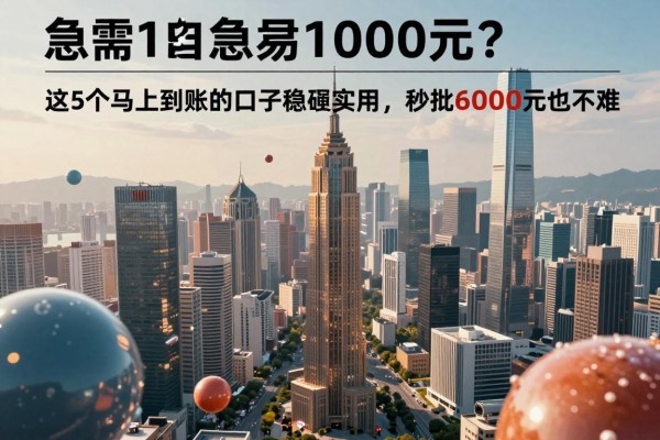 急需1000元?这5个马上到账的口子稳妥实用,秒批6000元也不难