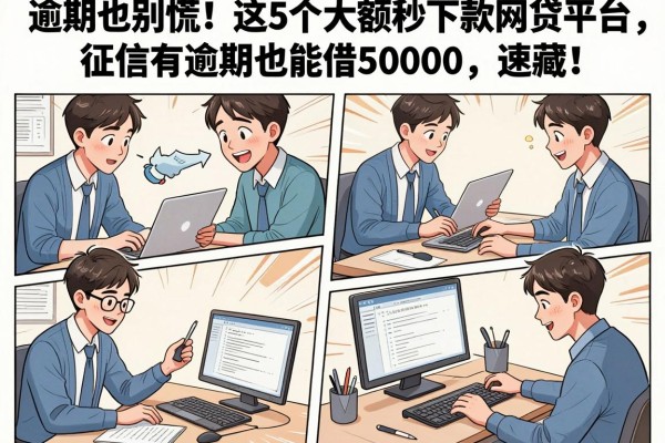 逾期也别慌！这5个大额秒下款网贷平台，征信有逾期也能借50000，速藏！