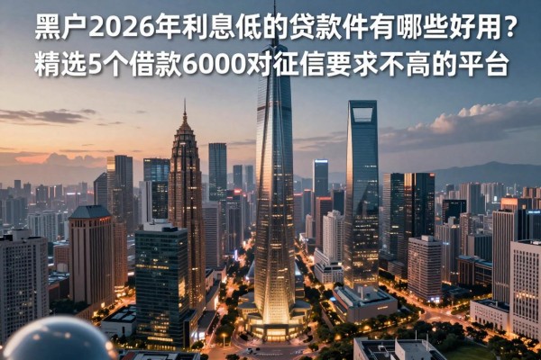 适合黑户2026年利息低的贷款软件有哪些好用?精选5个借款6000对征信要求不高的平台