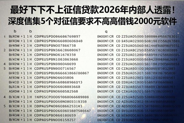 最好下的不上征信贷款2026年内部人透露！深度汇集5个对征信要求不高的借钱2000元软件