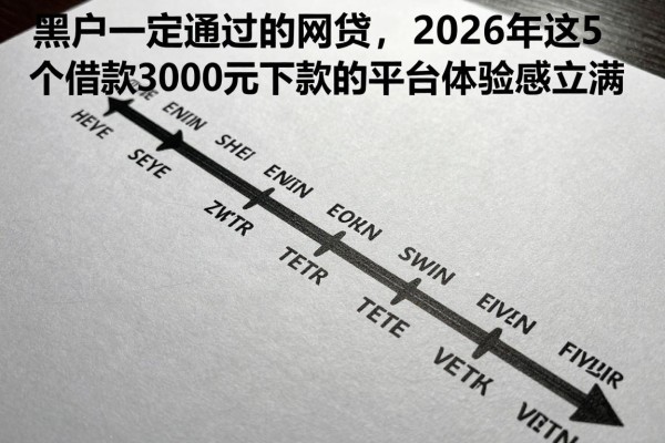 黑户一定通过的网贷,2026年这5个借款3000元必下款的平台体验感拉满
