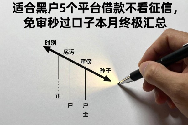 适合黑户5个平台借款不看征信，免审秒过口子本月终极汇总