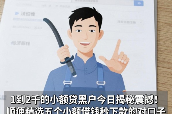 1到2千的小额贷黑户今日揭秘震撼!顺便精选五个小额借钱秒下款的对口子