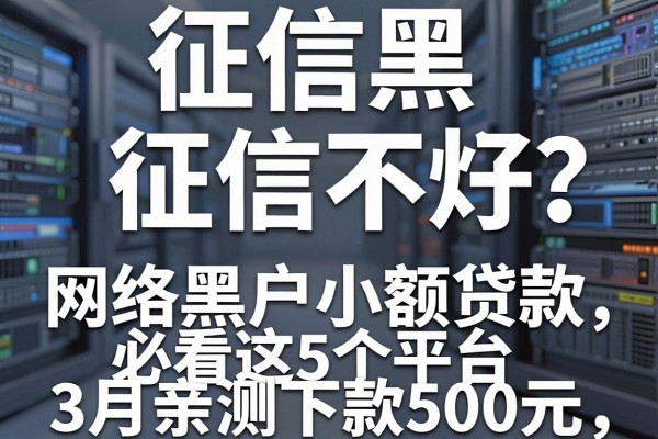 征信黑、征信不好、征信烂？网络黑户小额贷款必看这5个平台，3月亲测下款500元