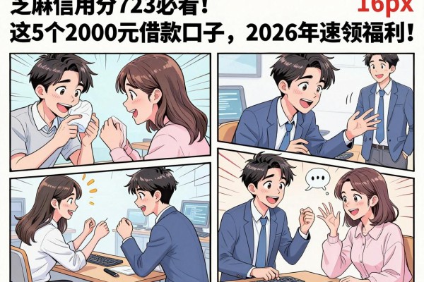 芝麻信用分723必看!这5个2000元借款口子,2026年速领福利