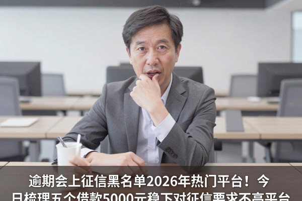 逾期会上征信黑名单2026年热门平台!今日梳理五个借款5000元稳下对征信要求不高平台