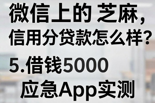 微信上的芝麻信用分贷款怎么样?这5个借钱5000应急App实测