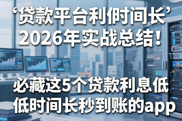 贷款平台利息低时间长2026年实战总结!必藏这5个贷款利息低时间长秒到账的app