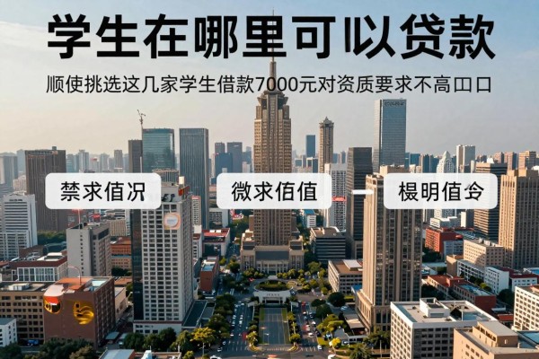 学生在哪里可以贷款,顺便挑选这几家学生借款7000元对资质要求不高口子