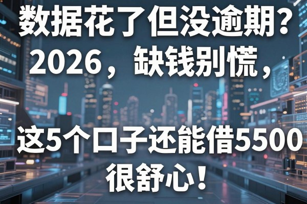 数据花了但没逾期?2026缺钱别慌,这5个口子还能借5500,很舒心!