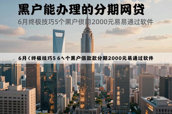 黑户能办理的分期网贷,6月终极技巧5个黑户借款分期2000元易通过软件
